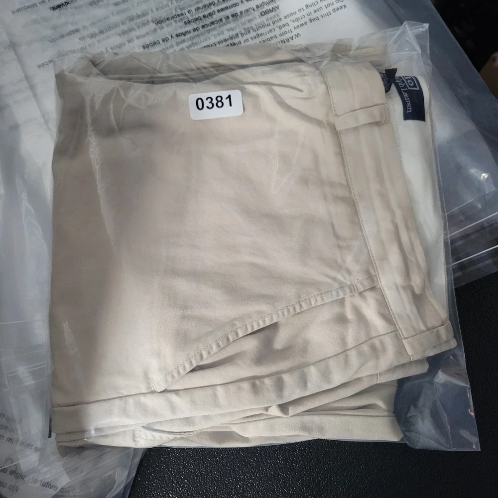 Polo Ralph Lauren Chino Trousers Mens 35x31 Tan‎ Beige Cotton Straight Leg Pant